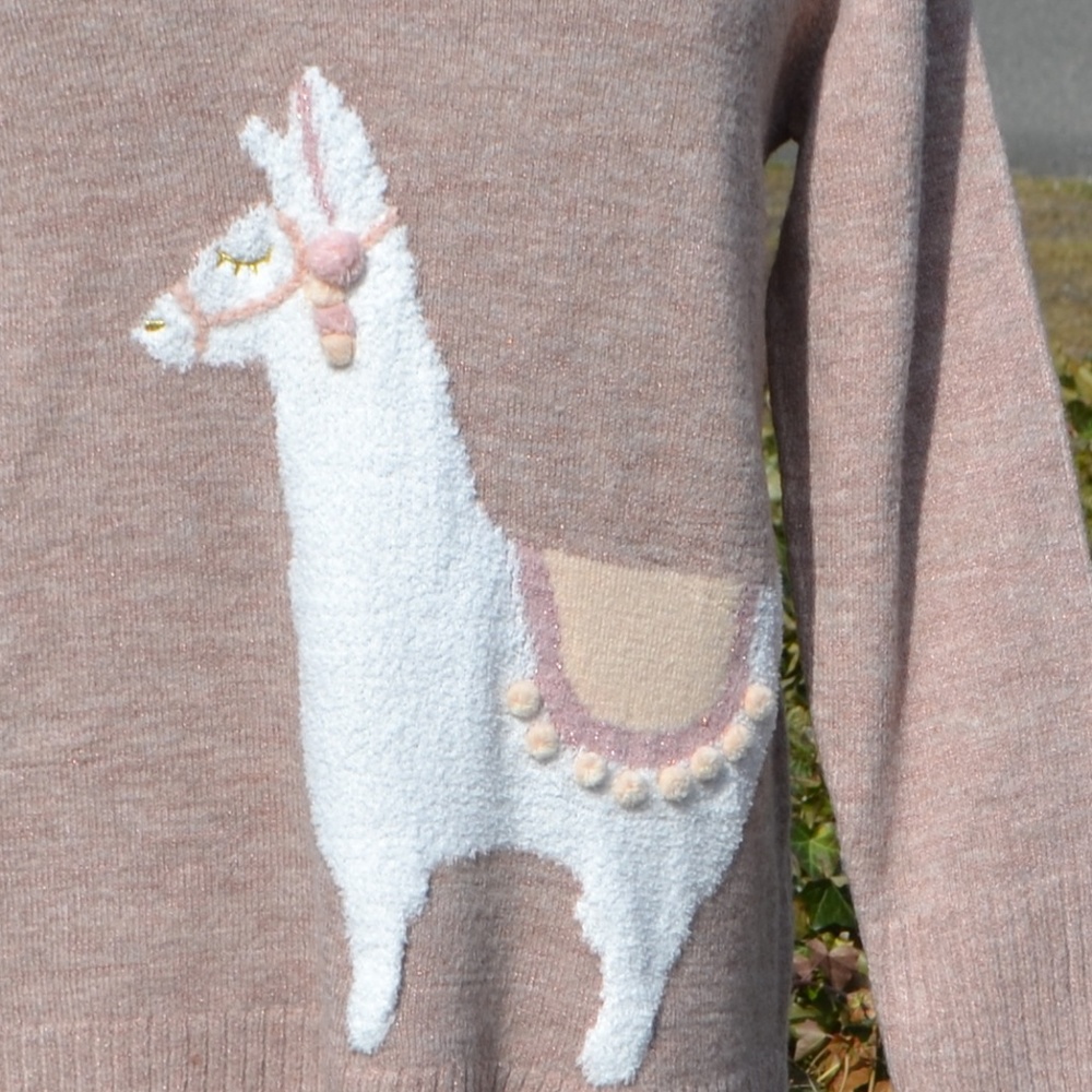 NWT LC Lauren 1X/XL Conrad Llama Sweater - Picture 2 of 7